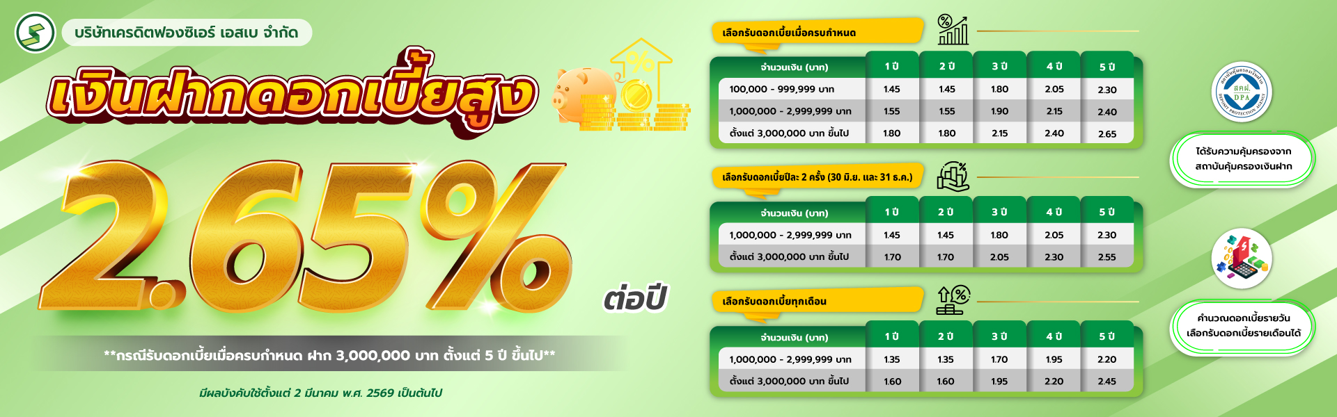 บริการเงินฝากเอสเบ